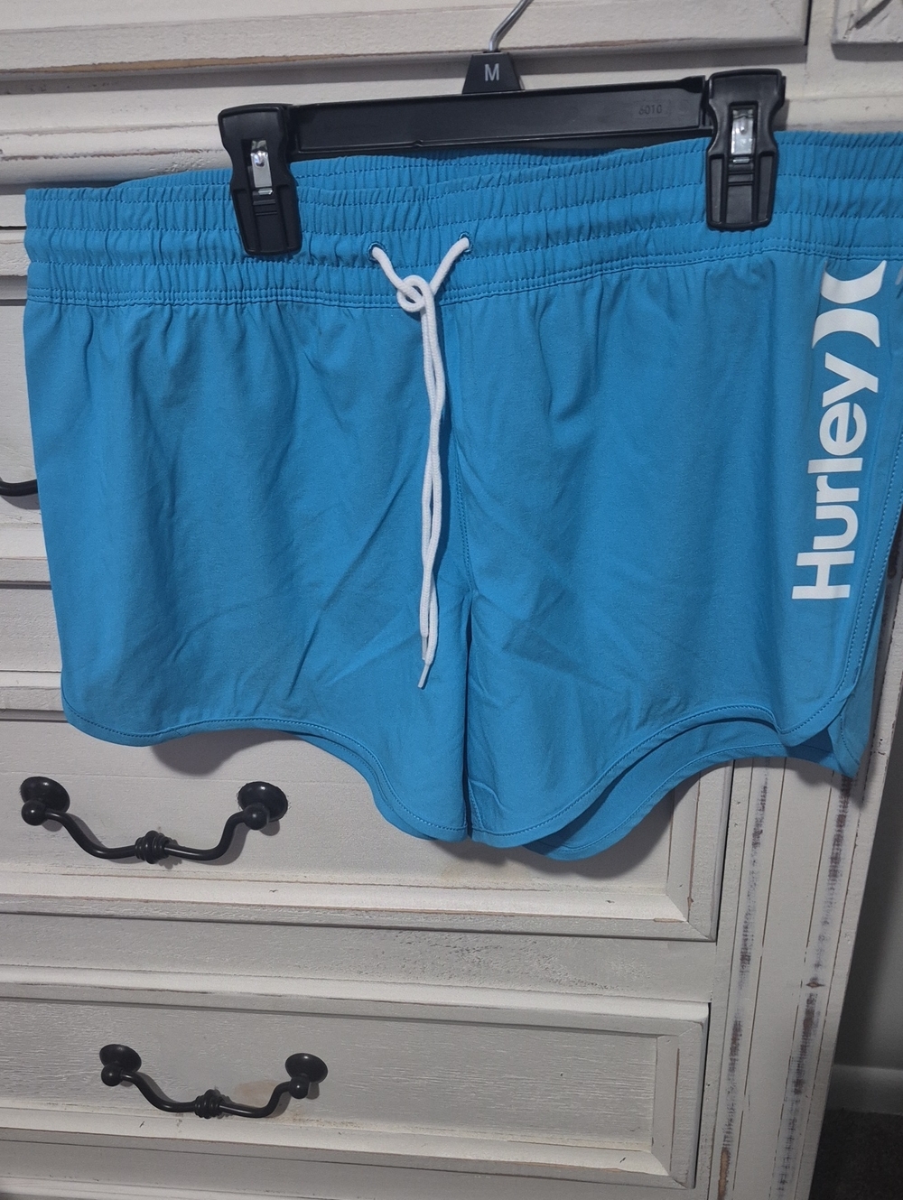 Hurley Women's Bright Blue Drawstring Athletic Shorts